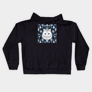 Jewelled White British Shorthair Kids Hoodie